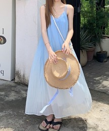 新品 グラデワンピ リゾートワンピ ワンピース マキシワンピ グラデーション LAUT BLUE(ラウトブルー)グラデーションタイダイ柄マキシ