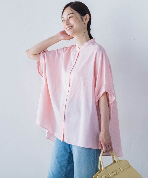 LAUTREAMONT(ロートレアモン)の「【WEB限定】フランスアヤロングブラウス≪手洗い可能≫(シャツ/ブラウス・レディース・グリーン/オフホワイト/ピンク・9号)」の13枚目の写真