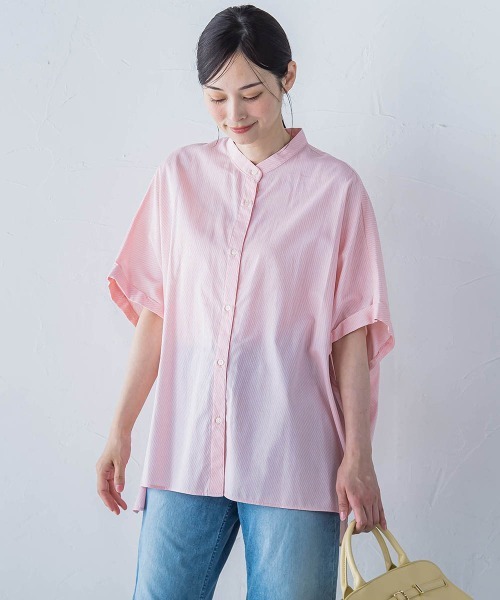 LAUTREAMONT(ロートレアモン)の「【WEB限定】フランスアヤロングブラウス≪手洗い可能≫(シャツ/ブラウス・レディース・グリーン/オフホワイト/ピンク・9号)」の14枚目の写真