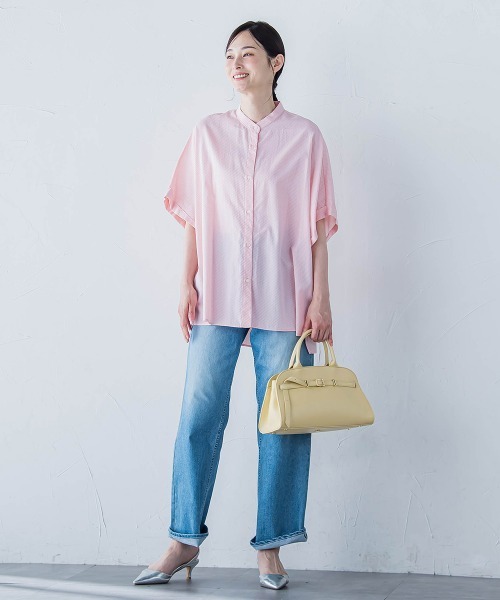 LAUTREAMONT(ロートレアモン)の「【WEB限定】フランスアヤロングブラウス≪手洗い可能≫(シャツ/ブラウス・レディース・グリーン/オフホワイト/ピンク・9号)」の18枚目の写真