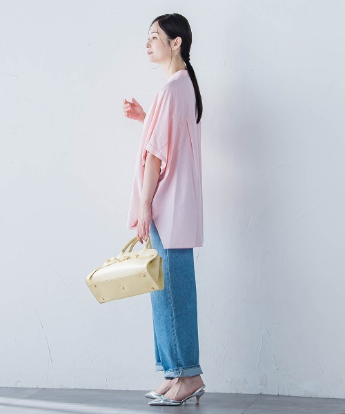 LAUTREAMONT(ロートレアモン)の「【WEB限定】フランスアヤロングブラウス≪手洗い可能≫(シャツ/ブラウス・レディース・グリーン/オフホワイト/ピンク・9号)」の19枚目の写真