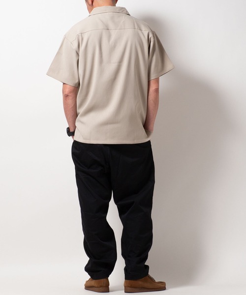 BAYBLO(ベイブロ)の「(SA) テックリネン 無地 半袖 シャツ(シャツ/ブラウス・メンズ・ブラック/チャコールグレー/ベージュ/ブラウン・M/L/LL)」の20枚目の写真