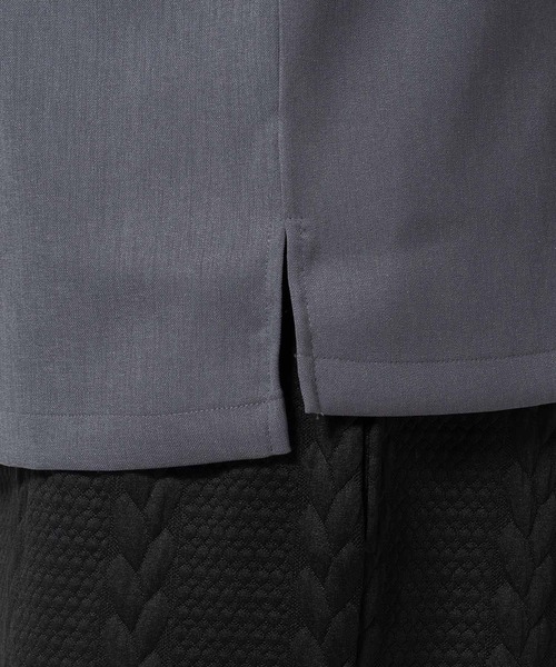 BAYBLO(ベイブロ)の「(SA) テックリネン 無地 半袖 シャツ(シャツ/ブラウス・メンズ・ブラック/チャコールグレー/ベージュ/ブラウン・M/L/LL)」の8枚目の写真