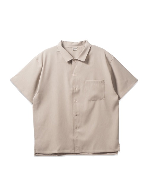 BAYBLO(ベイブロ)の「(SA) テックリネン 無地 半袖 シャツ(シャツ/ブラウス・メンズ・ブラック/チャコールグレー/ベージュ/ブラウン・M/L/LL)」の11枚目の写真