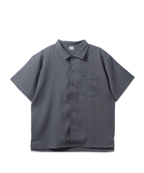 BAYBLO(ベイブロ)の「(SA) テックリネン 無地 半袖 シャツ(シャツ/ブラウス・メンズ・ブラック/チャコールグレー/ベージュ/ブラウン・M/L/LL)」の14枚目の写真