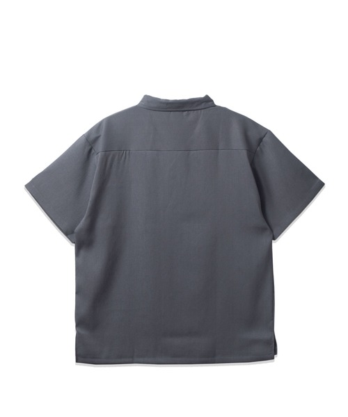 BAYBLO(ベイブロ)の「(SA) テックリネン 無地 半袖 シャツ(シャツ/ブラウス・メンズ・ブラック/チャコールグレー/ベージュ/ブラウン・M/L/LL)」の15枚目の写真