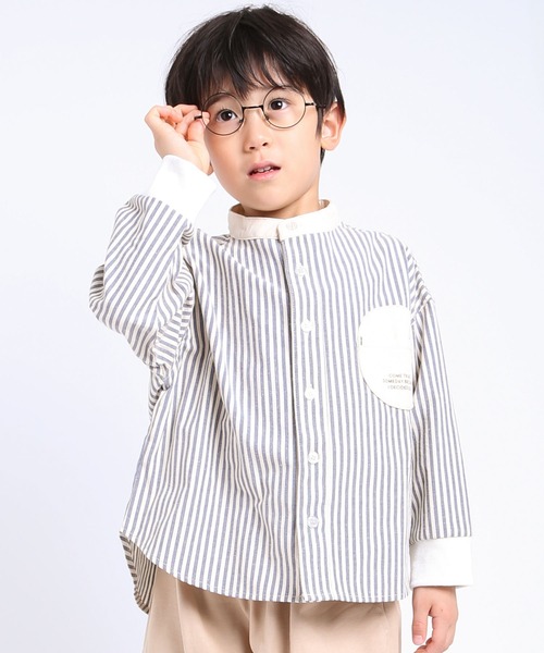 DILASH(ディラッシュ)の「スタンド襟シャツ(シャツ/ブラウス・キッズ・ブラック/ネイビー・130/120/110/100/90/80/140)」の2枚目の写真