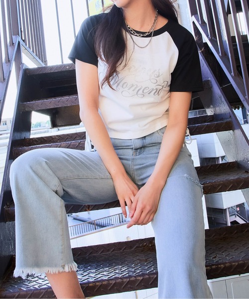 GORGE（ゴージ）の「《ラメロゴ×ドロスト》レディース 半袖Tシャツ サイドギャザー 着映えトップス 春夏秋（Tシャツ/カットソー・レディース・オフホワイト/オートミール/その他1・F）」の14枚目の写真