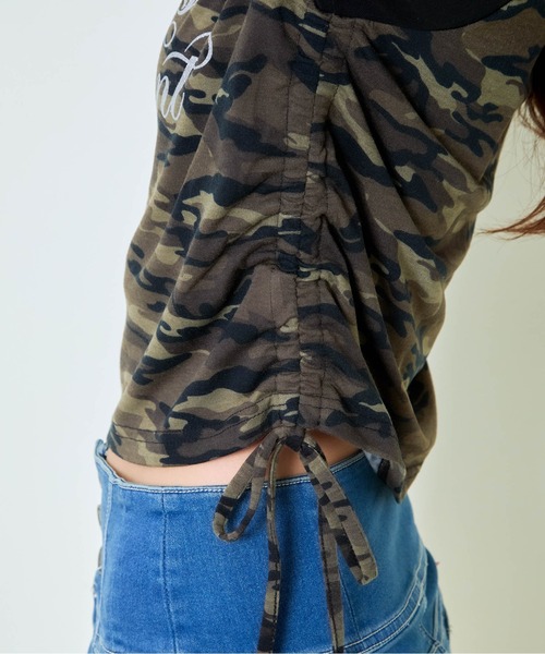 GORGE（ゴージ）の「《ラメロゴ×ドロスト》レディース 半袖Tシャツ サイドギャザー 着映えトップス 春夏秋（Tシャツ/カットソー・レディース・オフホワイト/オートミール/その他1・F）」の10枚目の写真