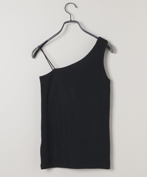 JEANASIS(ジーナシス)の「チビラメワンショルダータンク/572624(タンクトップ・レディース・ホワイト/ブラック/グレー・FREE)」の4枚目の写真