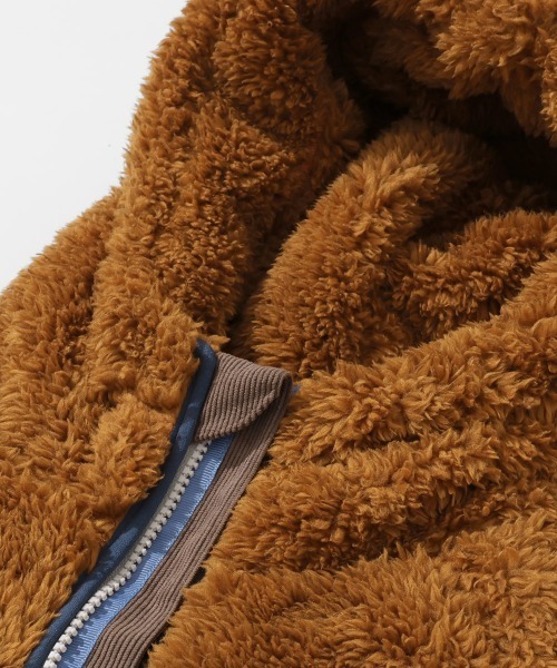 KRIFF MAYER Lady's Collection（クリフメイヤーレディースコレクション）の「【軽い・暖かい】シャギーボアロングフードJK（その他アウター・レディース・グリーン/ブラウン/ネイビー/グレー/ナチュラル/ブラック/カラフル・MEDIUM/LARGE）」の18枚目の写真