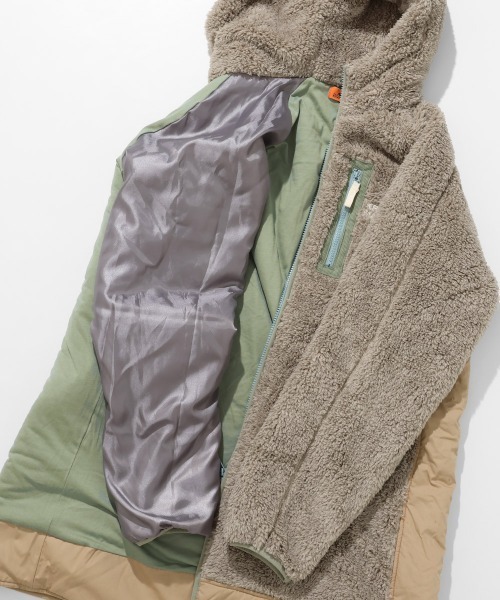 KRIFF MAYER Lady's Collection（クリフメイヤーレディースコレクション）の「【軽い・暖かい】シャギーボアロングフードJK（その他アウター・レディース・グリーン/ブラウン/ネイビー/グレー/ナチュラル/ブラック/カラフル・MEDIUM/LARGE）」の22枚目の写真