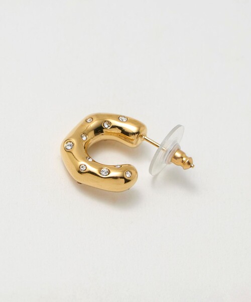 Chloé ゴールド グリーン フープピアス Jewel closet by L&Co. ピアス K18 フープ レディース メンズ
