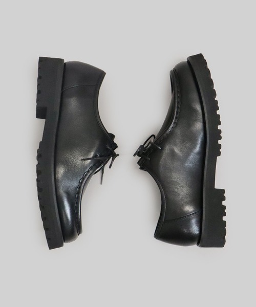 glabella(グラベラ)の「厚底 本革 カウレザー チロリアン シューズ モカシン ドレスシューズ(ドレスシューズ・メンズ・ブラック・L/M/S)」の4枚目の写真