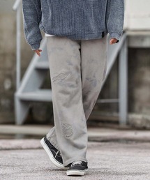 mp13858-Uneven Dyeing Sweat Wide Straight Pants スウェットパンツ
