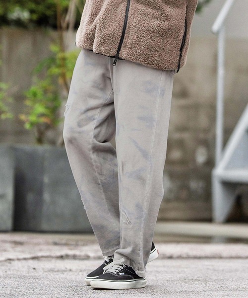 CAMBIO(カンビオ)の「mp13858-Uneven Dyeing Sweat Wide Straight Pants スウェットパンツ(スウェットパンツ・メンズ・マルチ・S/M/L)」の5枚目の写真