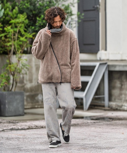 CAMBIO(カンビオ)の「mp13858-Uneven Dyeing Sweat Wide Straight Pants スウェットパンツ(スウェットパンツ・メンズ・マルチ・S/M/L)」の11枚目の写真