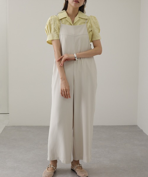 Lace Ladies(レースレディース)の「ソリッドカラー くるみボタン 開襟 パフスリーブ ブラウス(シャツ/ブラウス・レディース・アイボリー/グリーン/イエロー・M/XL)」の8枚目の写真