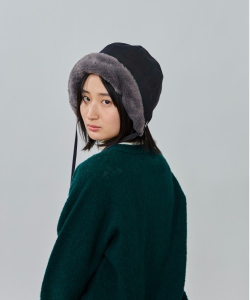 OVERRIDE(オーバーライド)の「OVERRIDE CORD PATTERN BONNET SGP / オーバーライド(ハット・レディース・ベージュ/ネイビー/ブラック・M/57.5cm)」の21枚目の写真