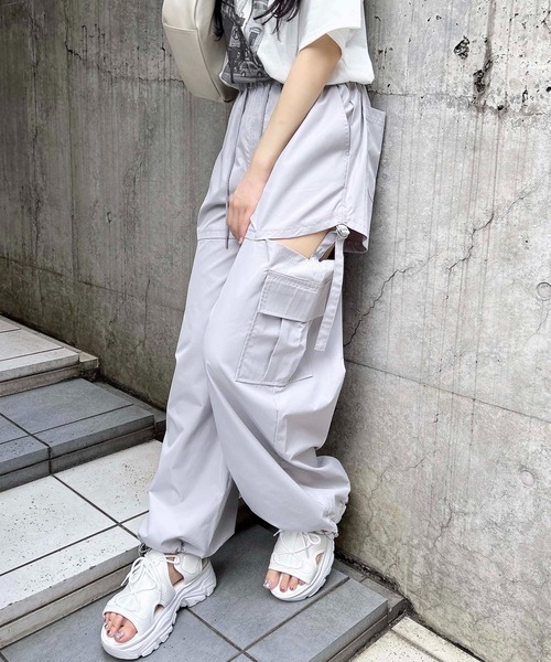 グレースコンチネンタル　サイドスリットカーゴパンツ サイドスリットデニムパンツ / GRACE CONTINENTAL | GRACE