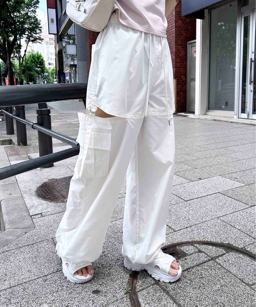 INGNI（イング）の「サイドスリットカーゴパンツ／Ａ（カーゴパンツ・レディース・グレー/カーキ/ブラック/アイボリー・FREE）」の6枚目の写真