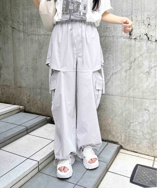 定価17000円◆新品タグ付き◆ヤマダヤ◆ リブスリットカーゴパンツ スリットジッパー多機能カーゴパンツ｜メンズファッション通販