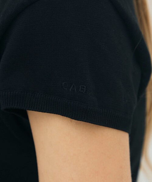 コットンポリエステル フレンチスリーブプルオーバー（ニット/セーター