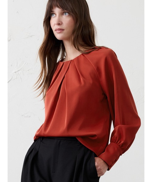 セール】BANANA REPUBLIC FACTORY STORE ラグランプリーツブラウス