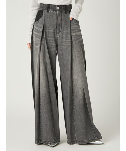 ボックスタックワイドデニムパンツ（デニムパンツ）｜FRAY I.D