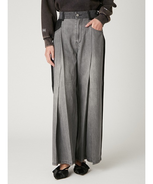 ボックスタックワイドデニムパンツ（デニムパンツ）｜FRAY I.D（フレイ