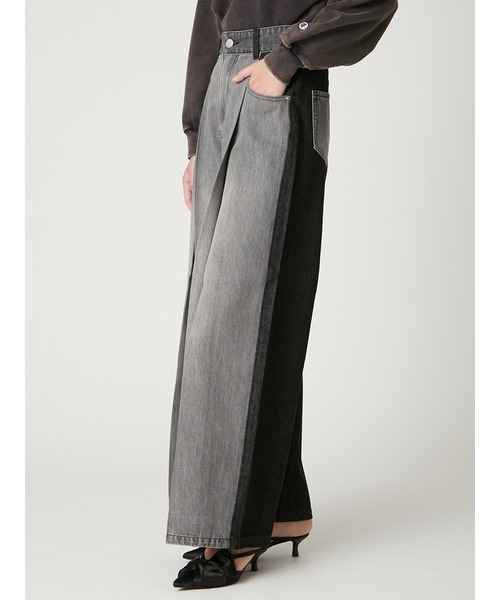 ボックスタックワイドデニムパンツ（デニムパンツ）｜FRAY I.D（フレイ