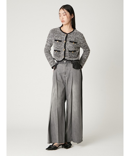 FRAY I.D フレイアイディー 　ボックスタックワイドデニムパンツ ボックスタックワイドデニムパンツ（デニムパンツ/ジーンズ）｜FRAY