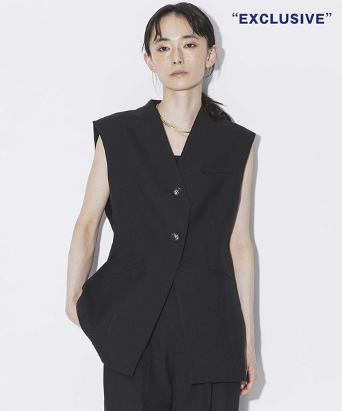 ベスト ジレ 「AKIRANAKA/アキラナカ」別注 Gerda glass beads＆ores knit BK/ビーズニットベスト レディース AKIRANAKA ベスト ジレ 「AKIRANAKA/アキラナカ」別注 Gerda