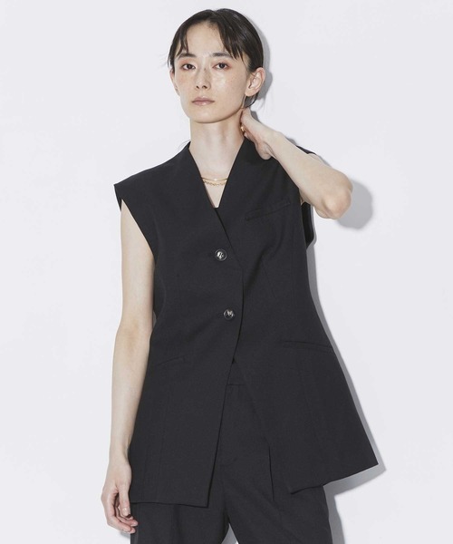 アキラナカ Jacqueline JK ベスト サイズ1 黒 新品未使用 ジャケ アキラナカ Jacqueline JK ベスト サイズ1 黒 新品未使用 ジャケ