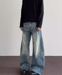 ワイドデニムパンツ