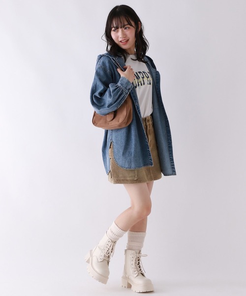 repipi armario(レピピ アルマリオ)の「コーデュロイカーゴスカート(スカート・キッズ・ブラウン/ネイビー/ブラック/ピンク・SMALL/LARGE/MEDIUM)」の11枚目の写真