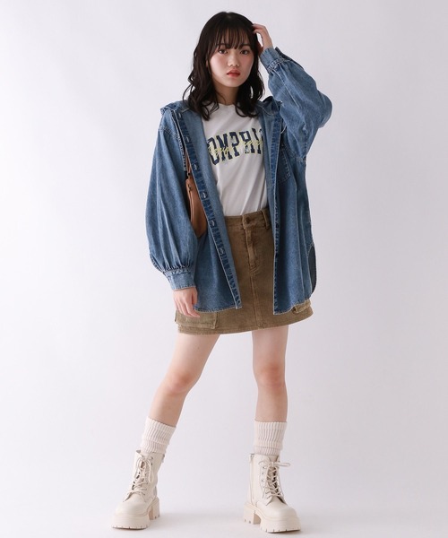 repipi armario(レピピ アルマリオ)の「コーデュロイカーゴスカート(スカート・キッズ・ブラウン/ネイビー/ブラック/ピンク・SMALL/LARGE/MEDIUM)」の12枚目の写真