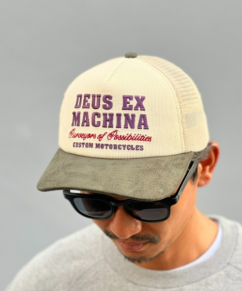 DEUS EX MACHINA（デウスエクスマキナ）の「【DEUS】Gumshoe Cord Trucker（キャップ・メンズ・ブラック/クリーム/ブラウン・ONE SIZE）」の3枚目の写真