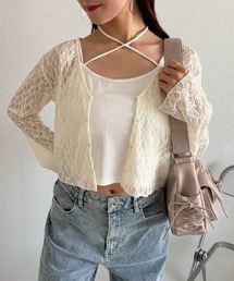 one after another NICE CLAUP(ワンアフターアナザーナイスクラップ)のキャミソール+カーディガンセット(アンサンブル)