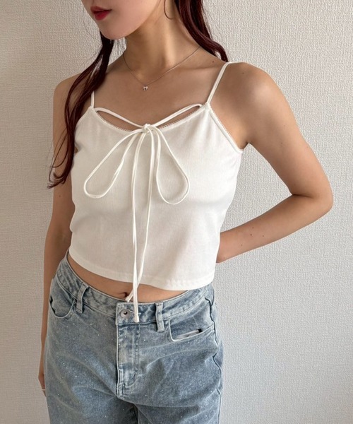 one after another NICE CLAUP（ワンアフターアナザーナイスクラップ）の「キャミソール+カーディガンセット（アンサンブル・レディース・ホワイト系その他/オフホワイト/アイボリー/ブラック・FREE）」の10枚目の写真