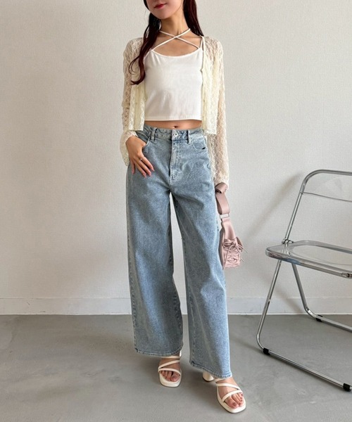 one after another NICE CLAUP（ワンアフターアナザーナイスクラップ）の「キャミソール+カーディガンセット（アンサンブル・レディース・ホワイト系その他/オフホワイト/アイボリー/ブラック・FREE）」の5枚目の写真