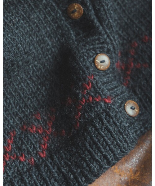 B:MING by BEAMS（ビーミングバイビームス）の「【別注】NEPALHANDKNIT / カラーベスト（ベスト・レディース・ホワイト系その他5/チャコールグレー・ONE SIZE）」の10枚目の写真