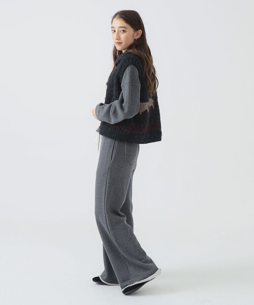 B:MING by BEAMS（ビーミングバイビームス）の「【別注】NEPALHANDKNIT / カラーベスト（ベスト・レディース・ホワイト系その他5/チャコールグレー・ONE SIZE）」の18枚目の写真