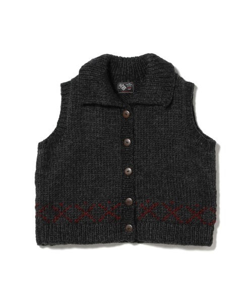 B:MING by BEAMS（ビーミングバイビームス）の「【別注】NEPALHANDKNIT / カラーベスト（ベスト・レディース・ホワイト系その他5/チャコールグレー・ONE SIZE）」の17枚目の写真