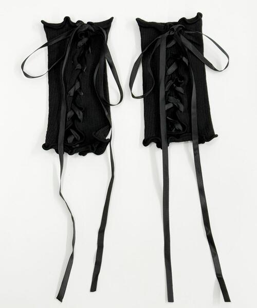 WEGO(ウィゴー)の「WEGO/レースアップショートアームカバー(アームカバー・レディース・ホワイト/ブラック・FREE)」の6枚目の写真