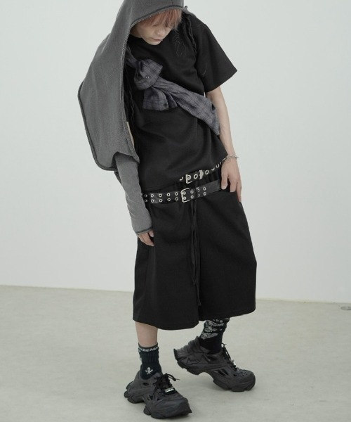 Never mind the XU / Chikashitsu+(ネバーマインド ザ エックスユー / チカシツプラス)の「【Nerd out XU】oversized hood check shirt / 【ナードアウトエックスユー】オーバーサイズフードチェック長袖シャツ(シャツ/ブラウス・メンズ・ダークグレー・XXL)」の5枚目の写真