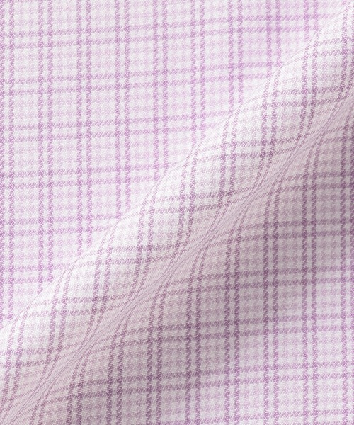 TOKYO SHIRTS（トウキョウシャツ）の「COFREX  スタンド ゴムシャーリングブラウス 長袖 レディースデザインシャツ（シャツ/ブラウス・レディース・パープル・S/M/L/LL）」の5枚目の写真