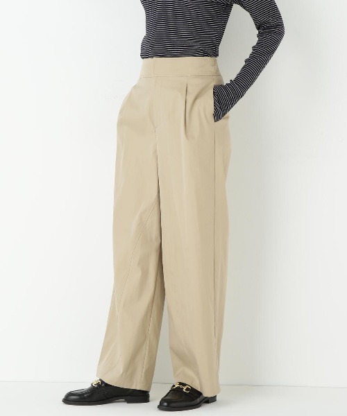 human woman(ヒューマンウーマン)の「◆コットンナイロンツイルパンツ(その他パンツ・レディース・ベージュ/ブラウン・SMALL/MEDIUM)」の1枚目の写真