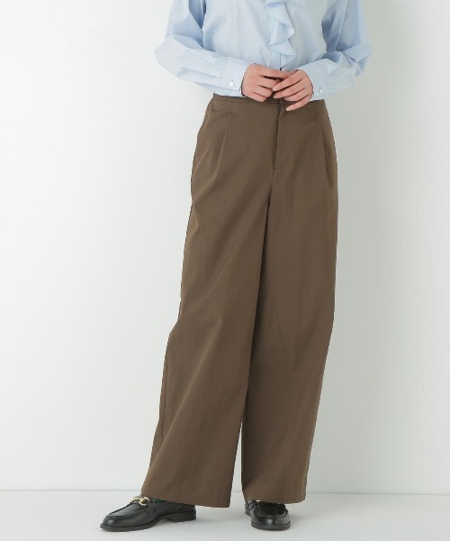 human woman(ヒューマンウーマン)の「◆コットンナイロンツイルパンツ(その他パンツ・レディース・ベージュ/ブラウン・SMALL/MEDIUM)」の2枚目の写真