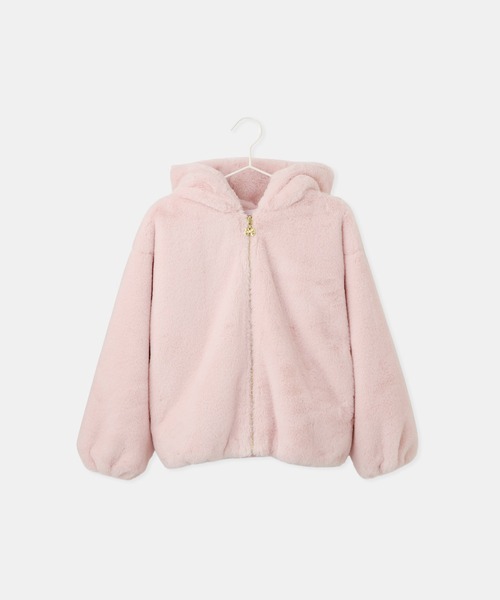 ROPE' PICNIC(ロペピクニック)の「【KIDS/キッズ】ふわふわフェイクファージップブルゾン(ブルゾン・キッズ・ピンク/オフホワイト・S/M/L)」の15枚目の写真